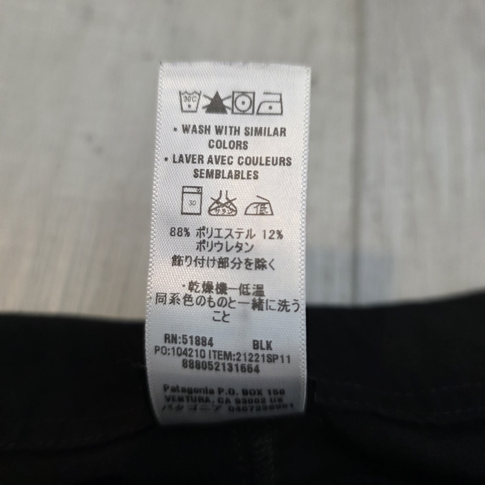 Patagonia Black Capri Pants Women’s Size 8 Lightweight Outdoor Hiking - Picture 9 of 14